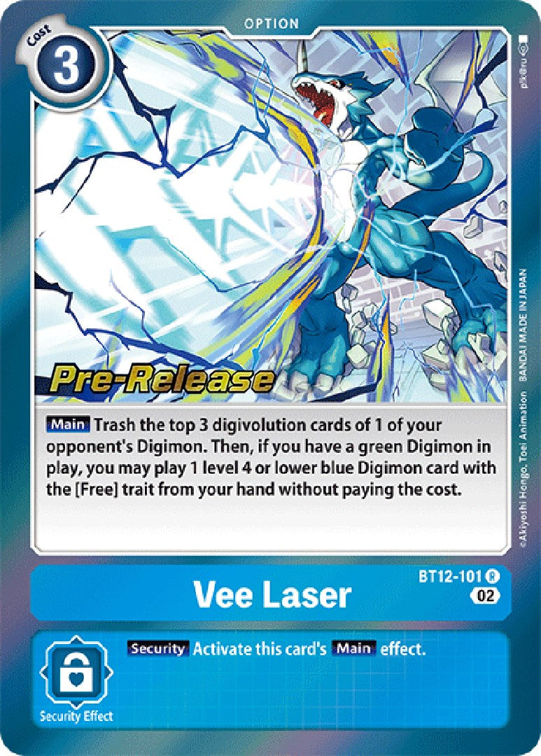 Vee Laser [BT12-101] [Across Time Pre-Release Cards] | Card Merchant Takapuna