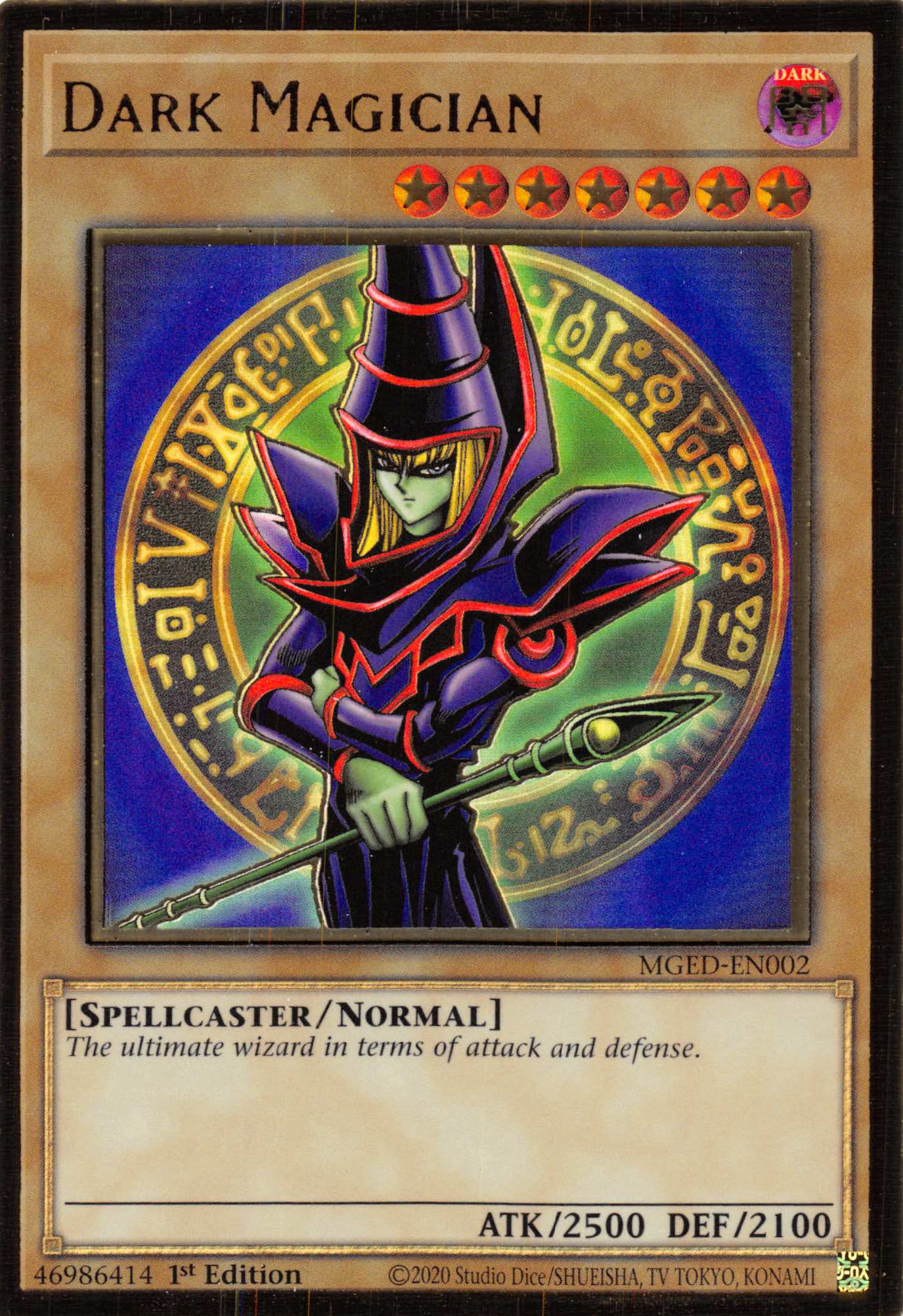 Dark Magician (Alternate Art) [MGED-EN002] Gold Rare | Card Merchant Takapuna