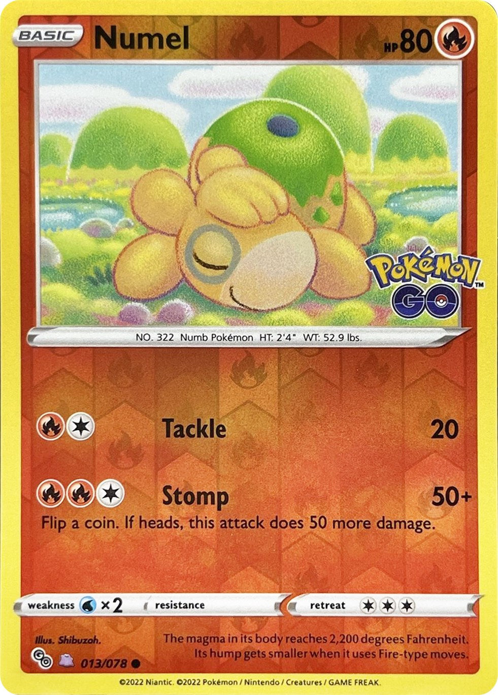 Numel (013/078) (Peelable Ditto) [Pokémon GO] | Card Merchant Takapuna