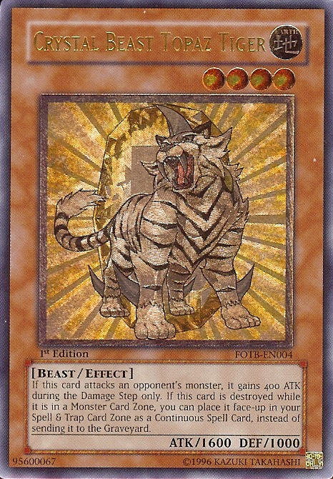 Crystal Beast Topaz Tiger [FOTB-EN004] Ultimate Rare | Card Merchant Takapuna