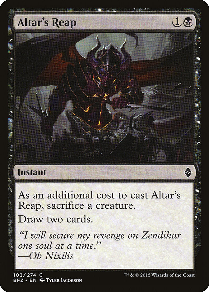 Altar's Reap [Battle for Zendikar] | Card Merchant Takapuna