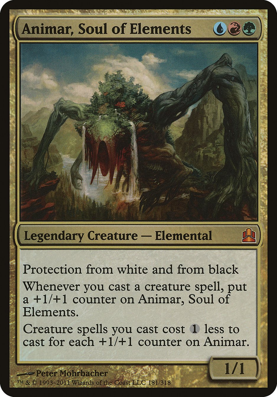 Animar, Soul of Elements (Oversized) [Commander 2011 Oversized] | Card Merchant Takapuna