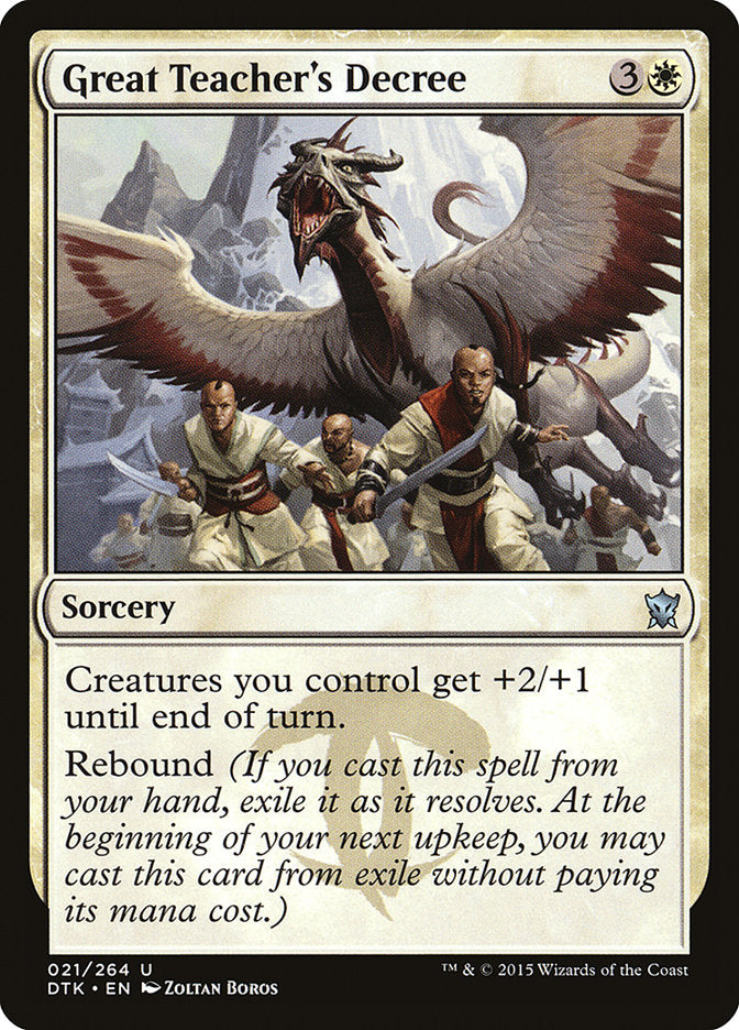 Great Teacher's Decree [Dragons of Tarkir] | Card Merchant Takapuna