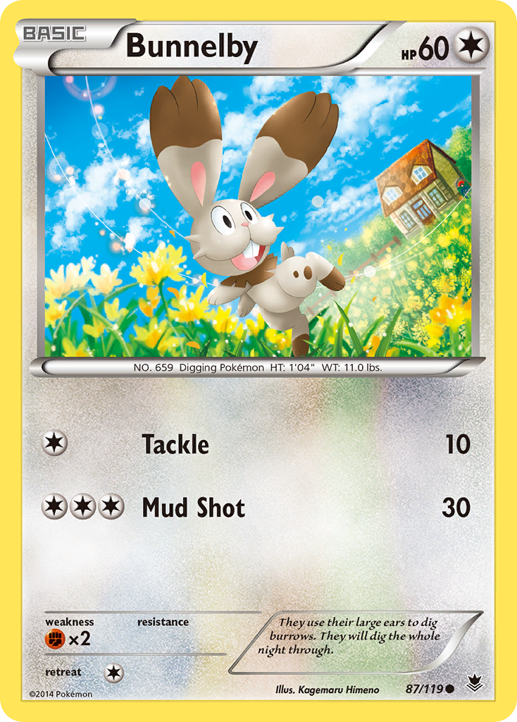 Bunnelby (87/119) [XY: Phantom Forces] | Card Merchant Takapuna