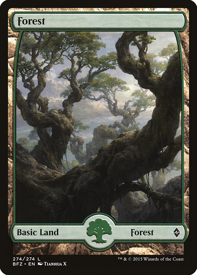 Forest (274) (Full Art) [Battle for Zendikar] | Card Merchant Takapuna