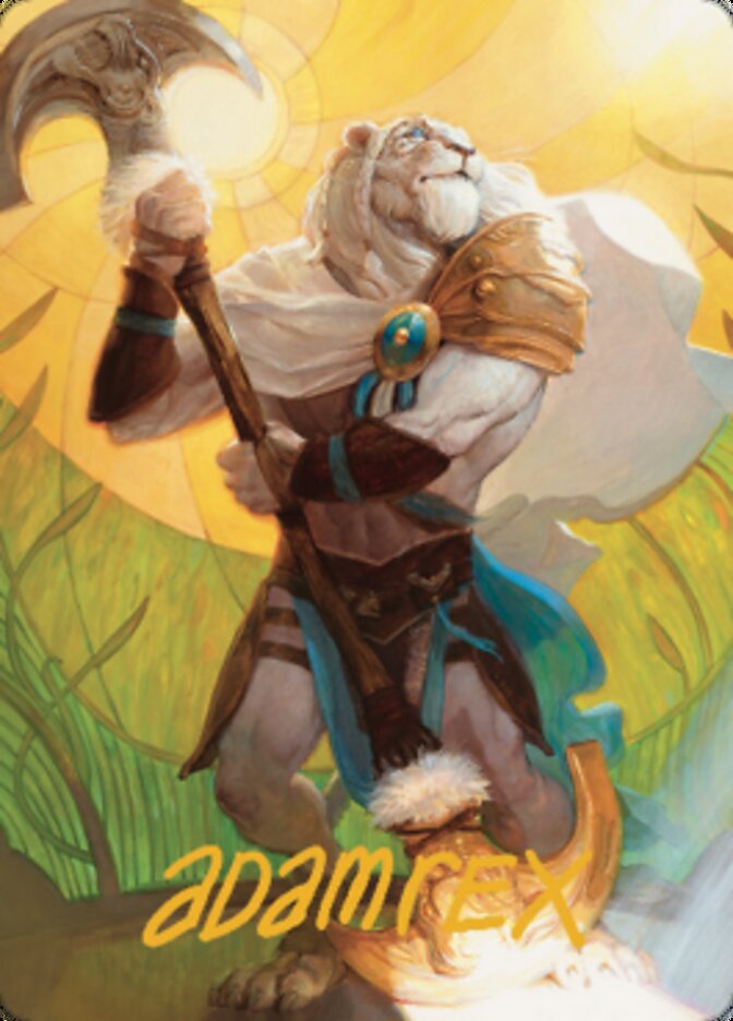 Ajani, Sleeper Agent Art Card (Gold-Stamped Signature) [Dominaria United Art Series] | Card Merchant Takapuna