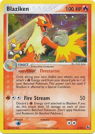 Blaziken (3/109) (Cosmos Holo) [EX: Battle Stadium] | Card Merchant Takapuna