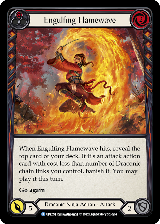 Engulfing Flamewave (Red) [UPR051] (Uprising)  Rainbow Foil | Card Merchant Takapuna