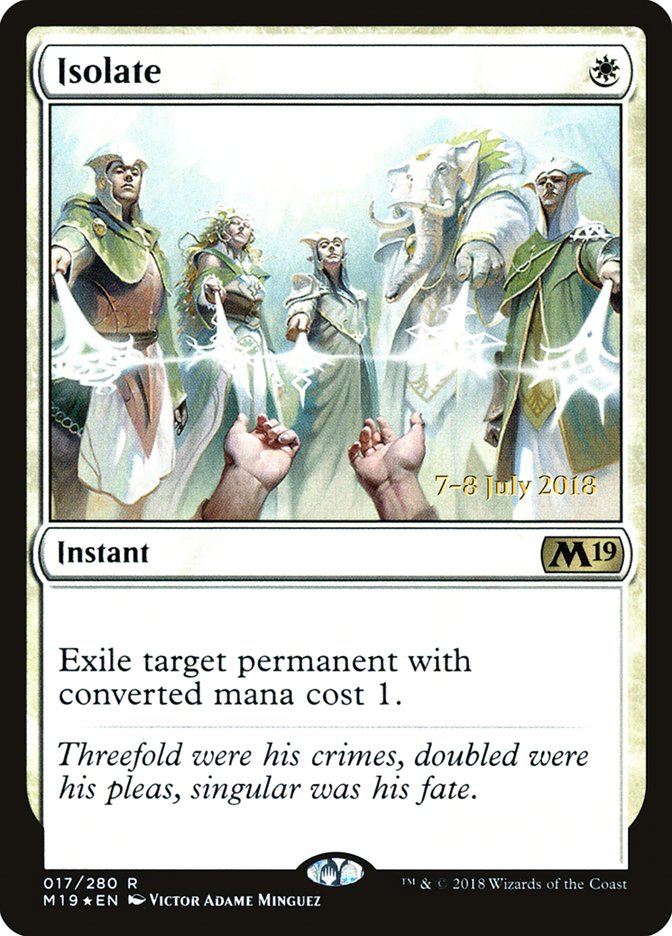 Isolate [Core Set 2019 Prerelease Promos] | Card Merchant Takapuna