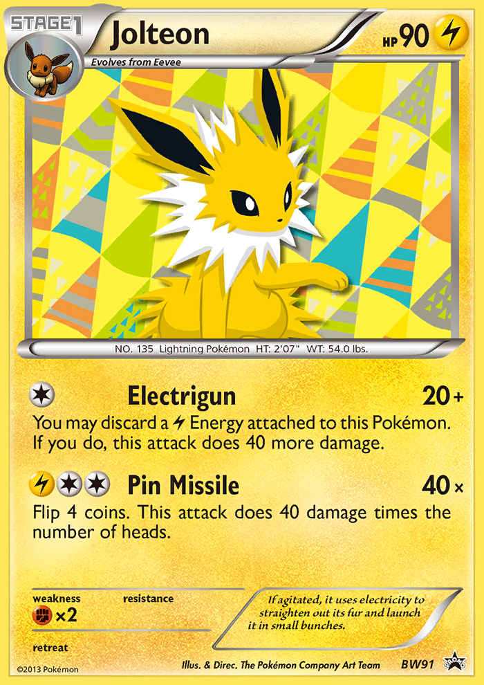 Jolteon (BW91) [Black & White: Black Star Promos] | Card Merchant Takapuna