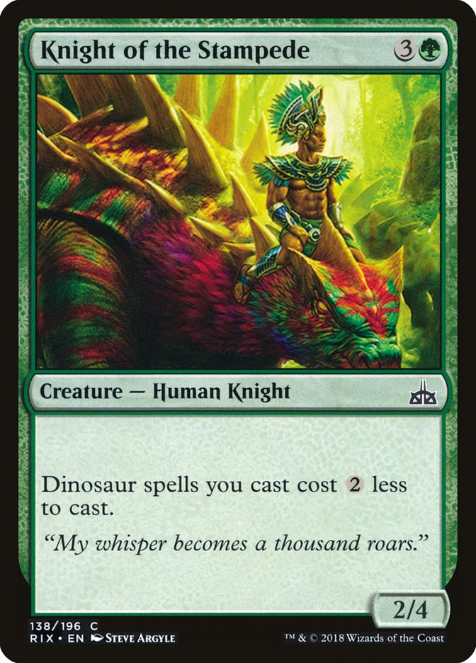 Knight of the Stampede [Rivals of Ixalan] | Card Merchant Takapuna