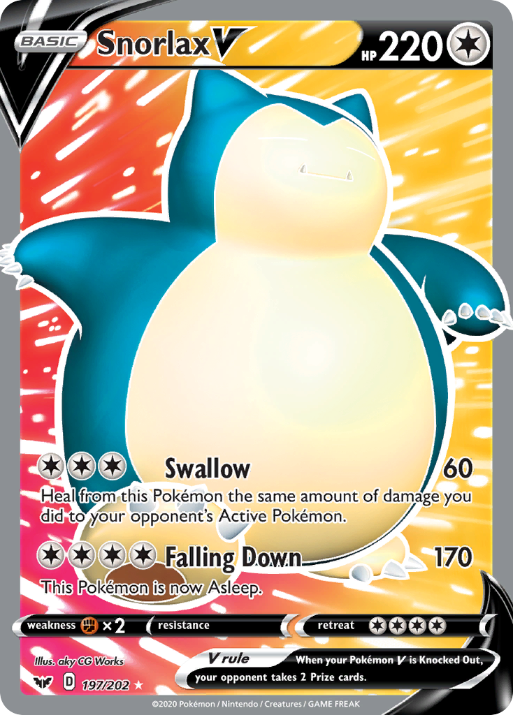 Snorlax V (197/202) [Sword & Shield: Base Set] | Card Merchant Takapuna