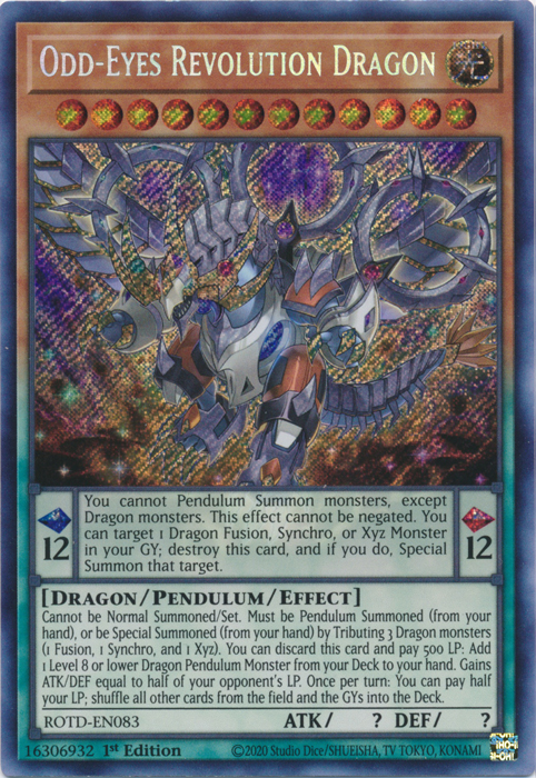 Odd-Eyes Revolution Dragon [ROTD-EN083] Secret Rare | Card Merchant Takapuna