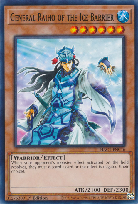 General Raiho of the Ice Barrier [HAC1-EN046] Common | Card Merchant Takapuna