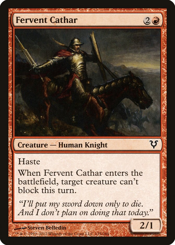 Fervent Cathar [Avacyn Restored] | Card Merchant Takapuna