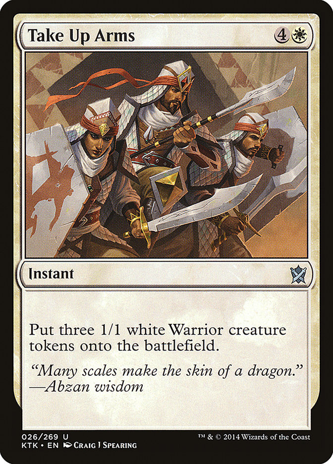 Take Up Arms [Khans of Tarkir] | Card Merchant Takapuna