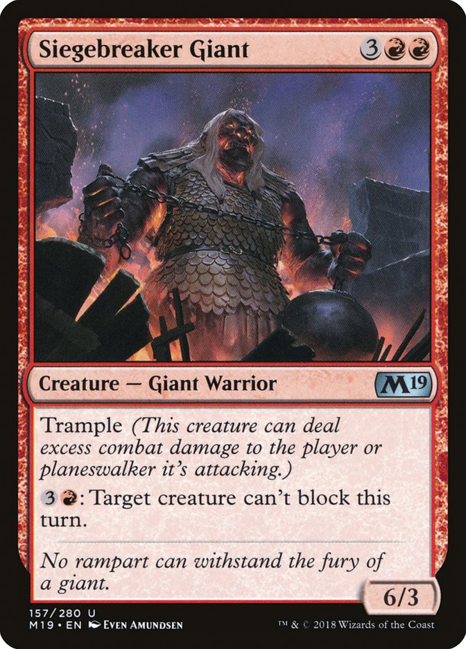 Siegebreaker Giant [Core Set 2019] | Card Merchant Takapuna