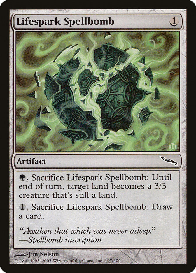 Lifespark Spellbomb [Mirrodin] | Card Merchant Takapuna