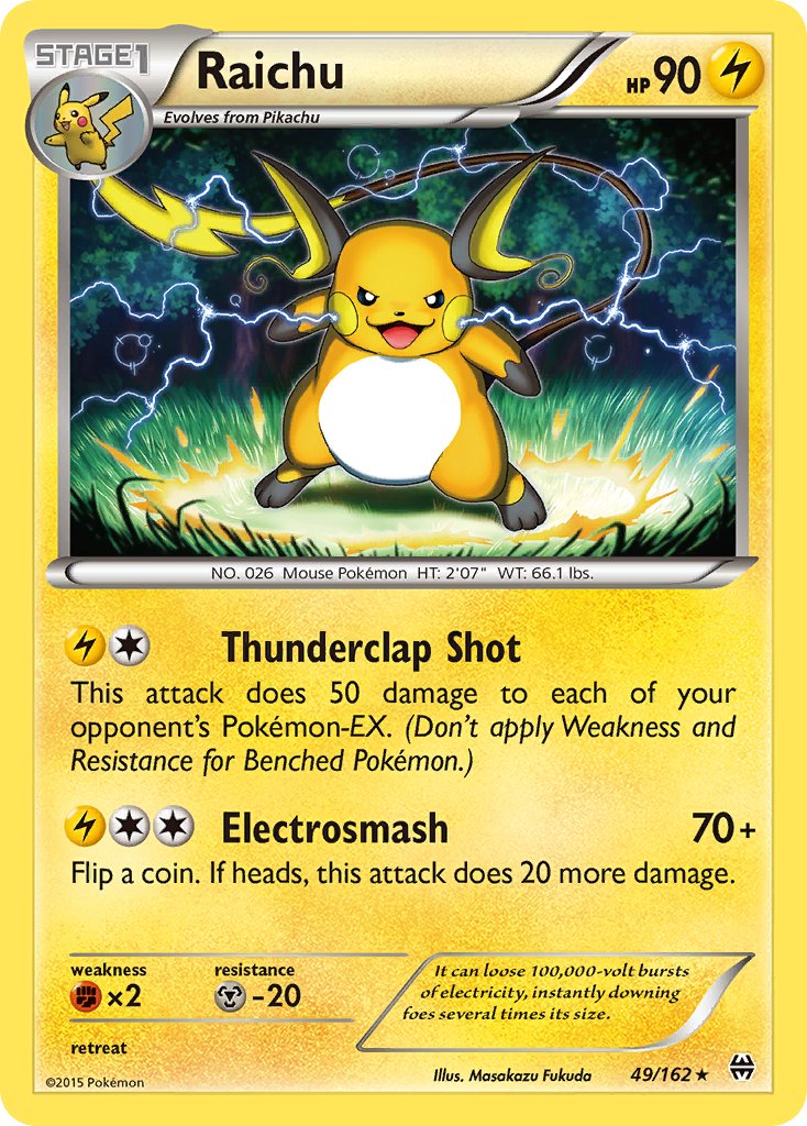 Raichu (49/162) (Theme Deck Exclusive) [XY: BREAKthrough] | Card Merchant Takapuna