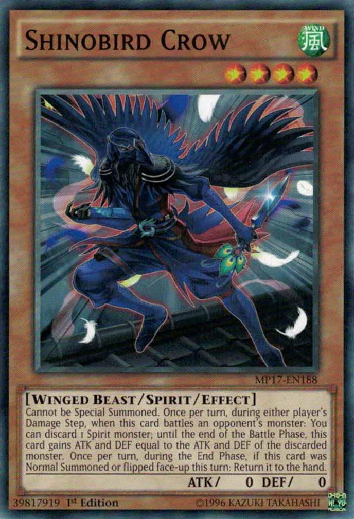 Shinobird Crow [MP17-EN188] Common | Card Merchant Takapuna