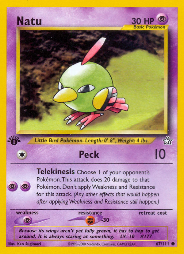 Natu (67/111) [Neo Genesis 1st Edition] | Card Merchant Takapuna