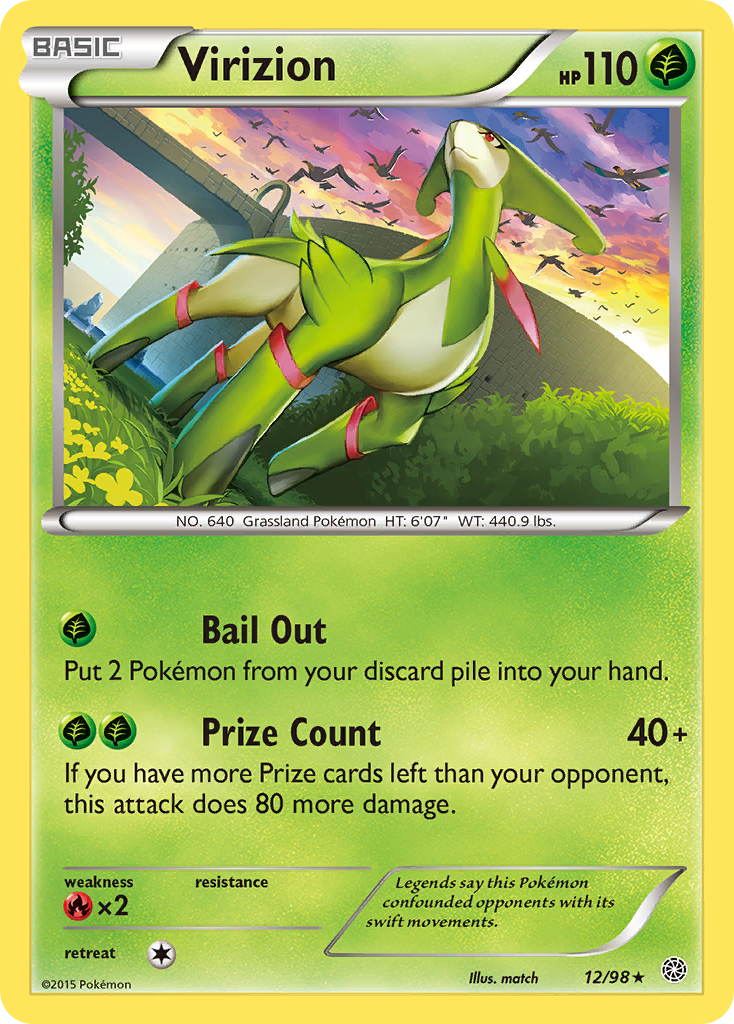 Virizion (12/98) [XY: Ancient Origins] | Card Merchant Takapuna