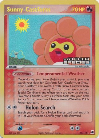 Sunny Castform (31/113) (Stamped) [EX: Delta Species] | Card Merchant Takapuna