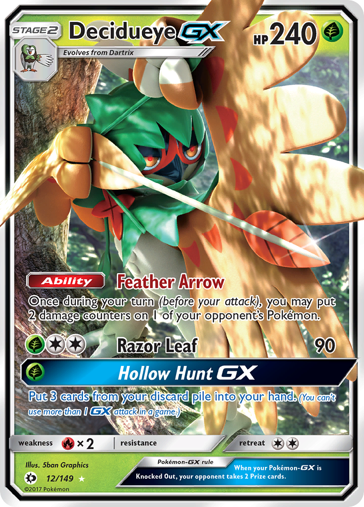 Decidueye GX (12/149) [Sun & Moon: Base Set] | Card Merchant Takapuna