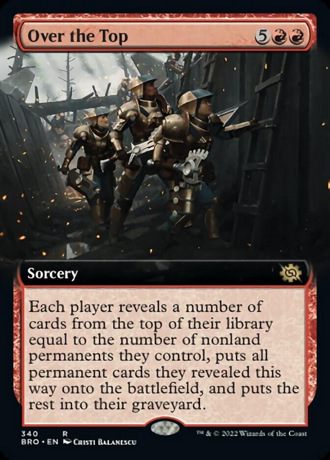 Over the Top (Extended Art) [The Brothers' War] | Card Merchant Takapuna