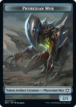 Scrap // Phyrexian Myr Double-Sided Token [The Brothers' War Commander Tokens] | Card Merchant Takapuna