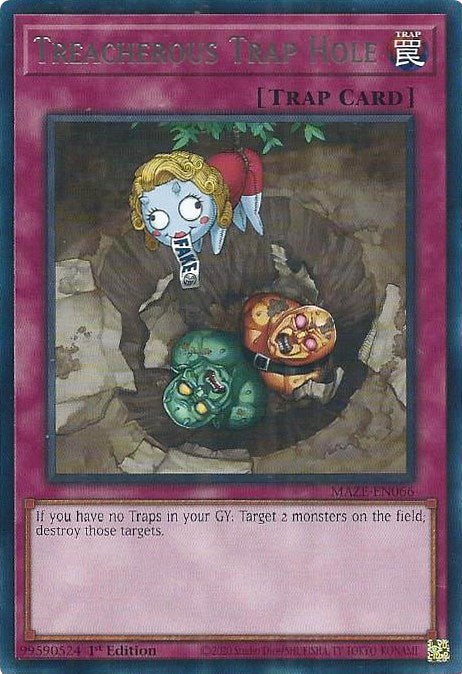 Treacherous Trap Hole [MAZE-EN066] Rare | Card Merchant Takapuna