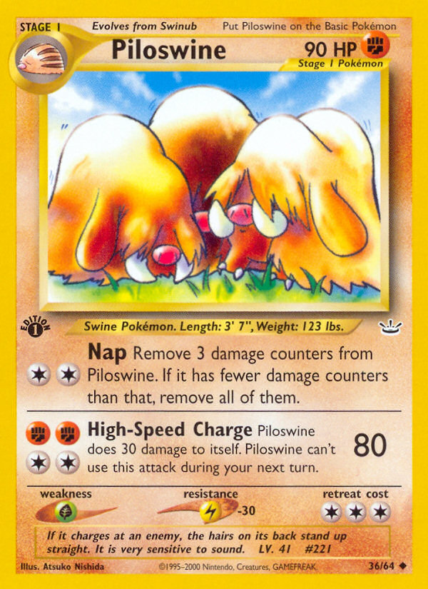 Piloswine (36/64) [Neo Revelation 1st Edition] | Card Merchant Takapuna