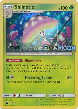 Shiinotic (SM10) (Staff Prerelease Promo) [Sun & Moon: Black Star Promos] | Card Merchant Takapuna