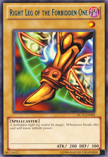 Right Leg of the Forbidden One (Blue) [DL11-EN002] Rare | Card Merchant Takapuna