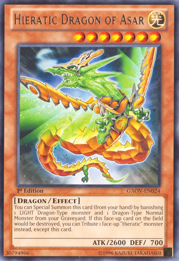 Hieratic Dragon of Asar [GAOV-EN024] Rare | Card Merchant Takapuna