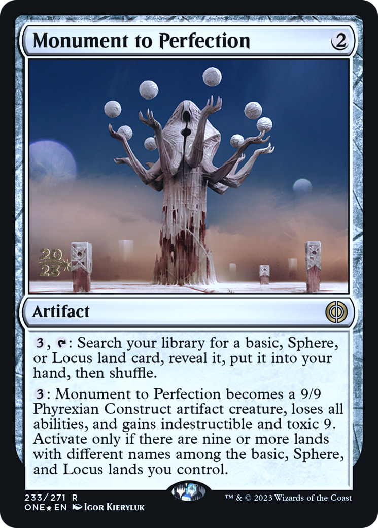 Monument to Perfection [Phyrexia: All Will Be One Prerelease Promos] | Card Merchant Takapuna