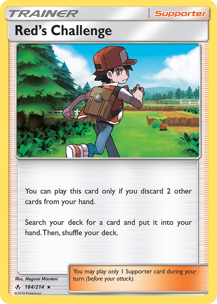 Red's Challenge (184/214) (Theme Deck Exclusive) [Sun & Moon: Unbroken Bonds] | Card Merchant Takapuna