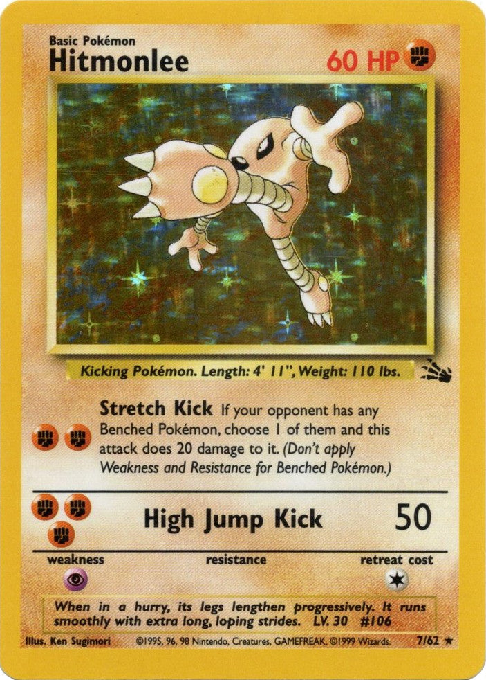 Hitmonlee (7/62) [Fossil Unlimited] | Card Merchant Takapuna