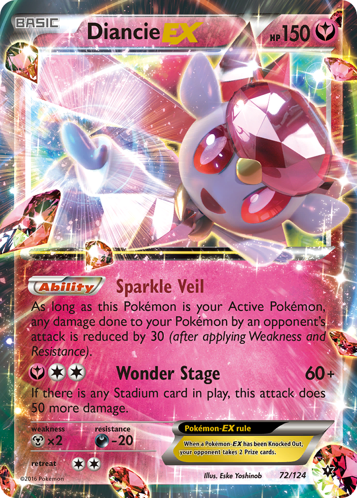 Diancie EX (72/124) [XY: Fates Collide] | Card Merchant Takapuna