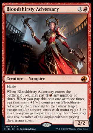 Bloodthirsty Adversary (Promo Pack) [Innistrad: Midnight Hunt Promos] | Card Merchant Takapuna