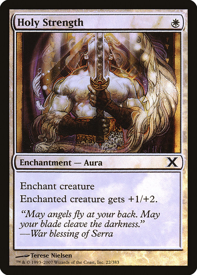 Holy Strength (Premium Foil) [Tenth Edition] | Card Merchant Takapuna