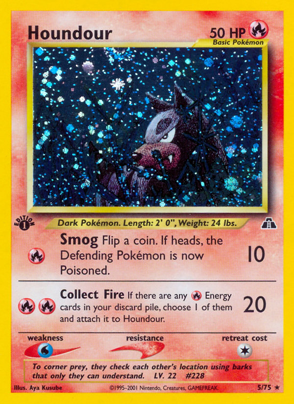 Houndour (5/75) [Neo Discovery 1st Edition] | Card Merchant Takapuna