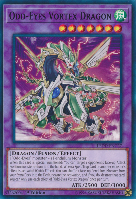 Odd-Eyes Vortex Dragon [LEDD-ENC27] Common | Card Merchant Takapuna