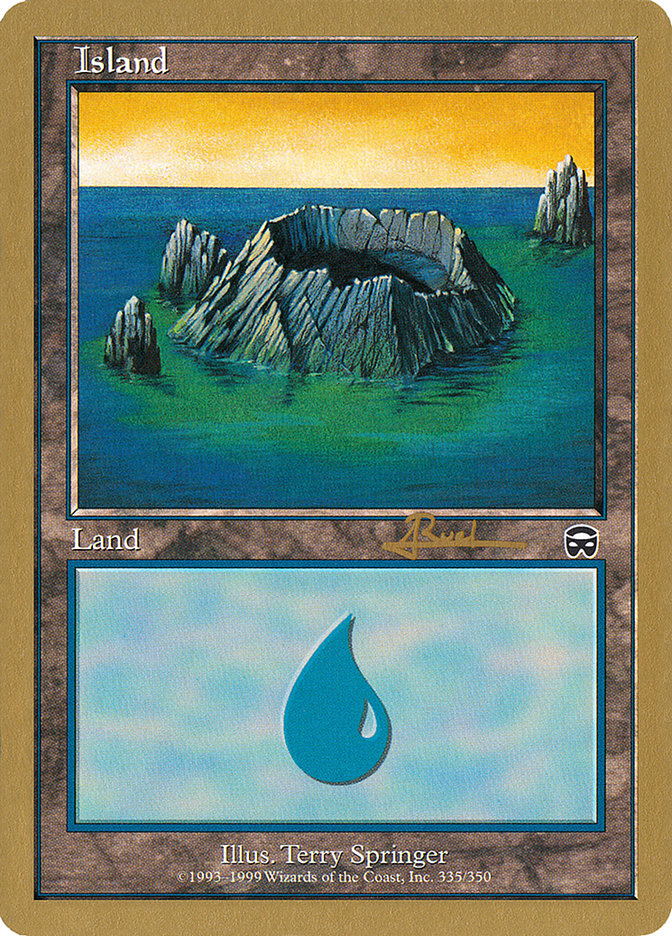 Island (335) (Antoine Ruel) [World Championship Decks 2001] | Card Merchant Takapuna