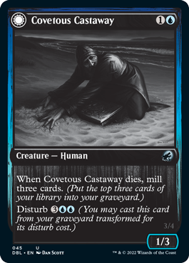 Covetous Castaway // Ghostly Castigator [Innistrad: Double Feature] | Card Merchant Takapuna