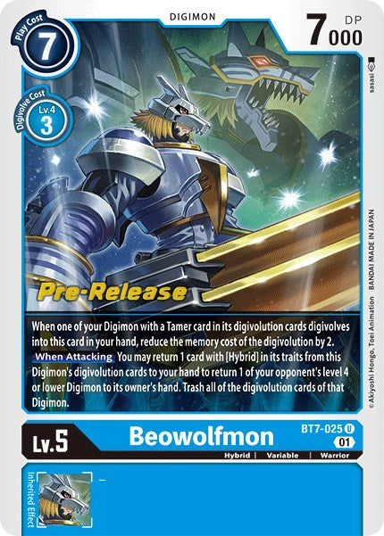 Beowolfmon [BT7-025] [Next Adventure Pre-Release Cards] | Card Merchant Takapuna