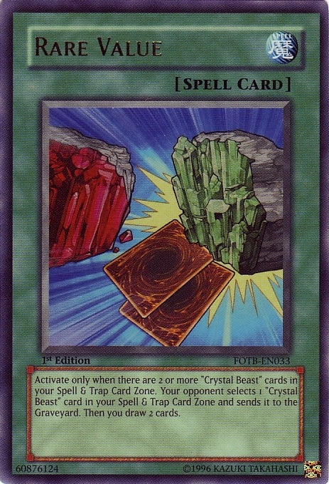 Rare Value [FOTB-EN033] Ultra Rare | Card Merchant Takapuna