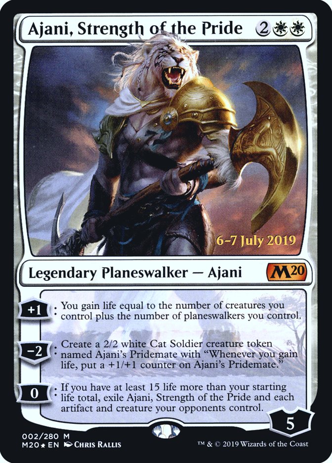 Ajani, Strength of the Pride [Core Set 2020 Prerelease Promos] | Card Merchant Takapuna