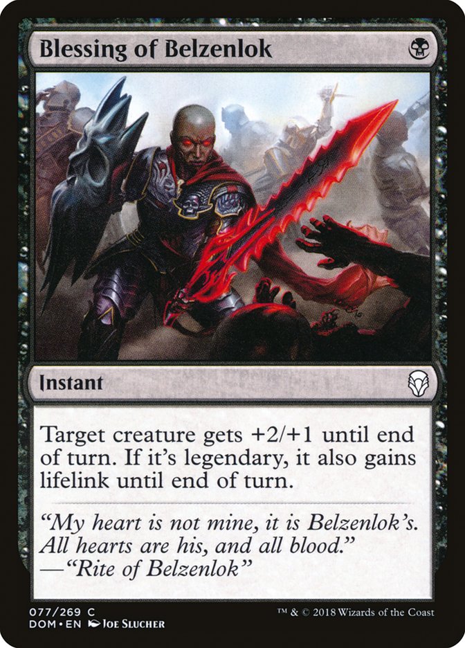 Blessing of Belzenlok [Dominaria] | Card Merchant Takapuna