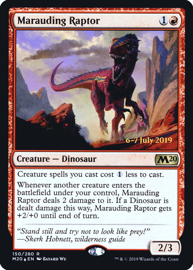 Marauding Raptor [Core Set 2020 Prerelease Promos] | Card Merchant Takapuna